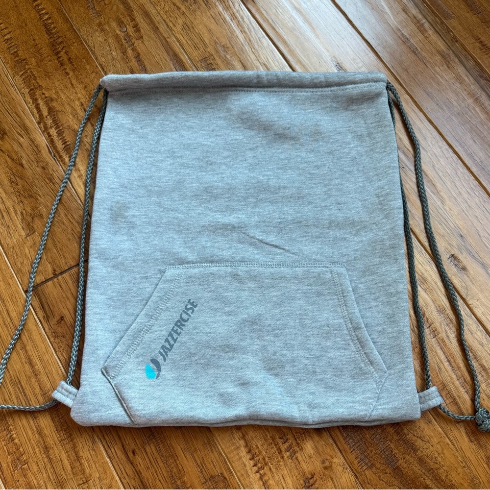 Jazzercise Gray Drawstring Backpack - image 1